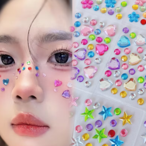 Stickers de Pedrería Adhesiva para Rostro y Maquillaje - Gemas Variadas