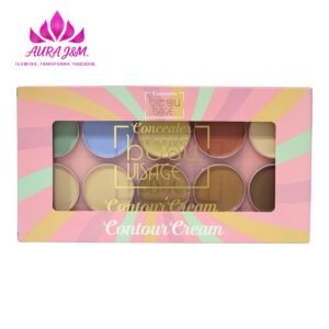 Paleta de Corrector y Contorno en Crema Beau Visage 10 Tonos