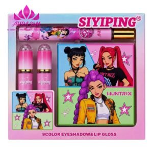 Set de Maquillaje Coleccionable Siyiping 9 Colores Sombras y Brillo Labial