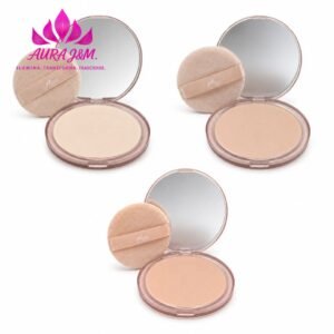 Polvo Compacto Prensado con Espejo y Motita x3 Tonos